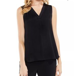 Vince Camuto Black V-Neck Blouse